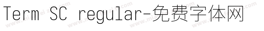 Term SC regular字体转换